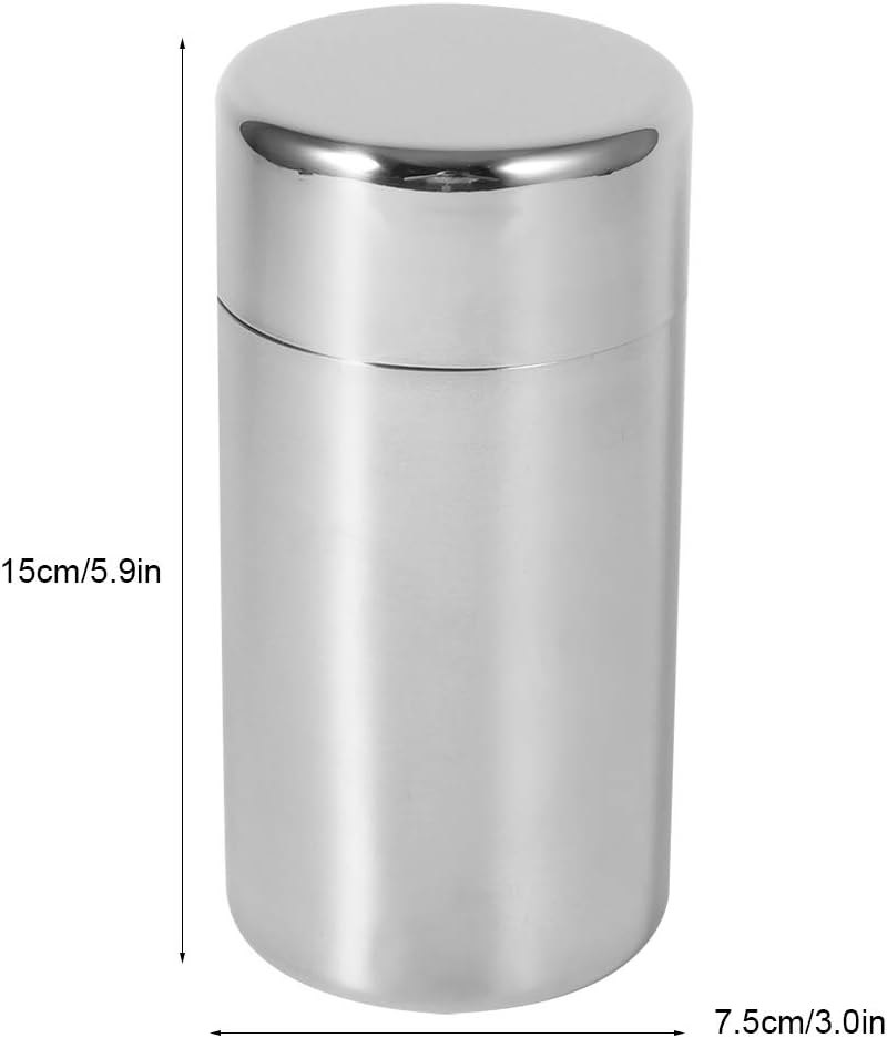 Recipiente pequeño de lata de té, recipiente de acero inoxidable para café y té, contenedor de almacenamiento de té de hojas sueltas, portátil con