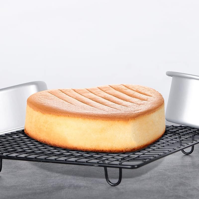 Molde de aluminio para pasteles en forma de corazón de varios tamaños, bandeja inferior extraíble, molde de aluminio para tartas, molde de pastel de