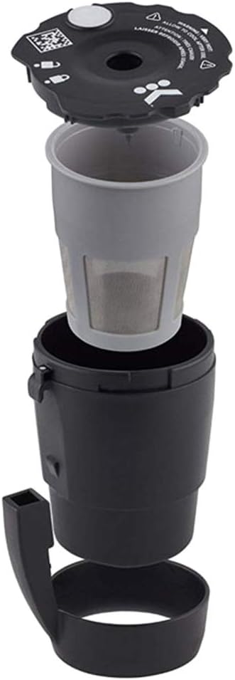 Filtro de cápsula de café reutilizable de acero inoxidable, fácil de instalar, tapa extraíble para un fácil llenado y limpieza, adecuado para