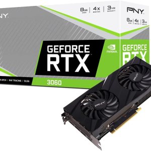 PNY Tarjeta gráfica GeForce RTX 3060 de 8 GB Verto Dual Fan PNY Tarjeta gráfica GeForce RTX 3060 de 8 GB Verto Dual Fan
