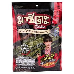 Masita Bocadillo de algas marinas, peso neto de 1.06 oz x 3 paquetes (sabor picante) Masita Bocadillo de algas marinas, peso neto de 1.06 oz x 3 paquetes (sabor picante)