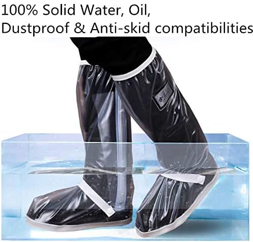 Botas de lluvia impermeables con reflector, reutilizables, anti-nieve, botas de lluvia, equipo de protección para hombres y mujeres