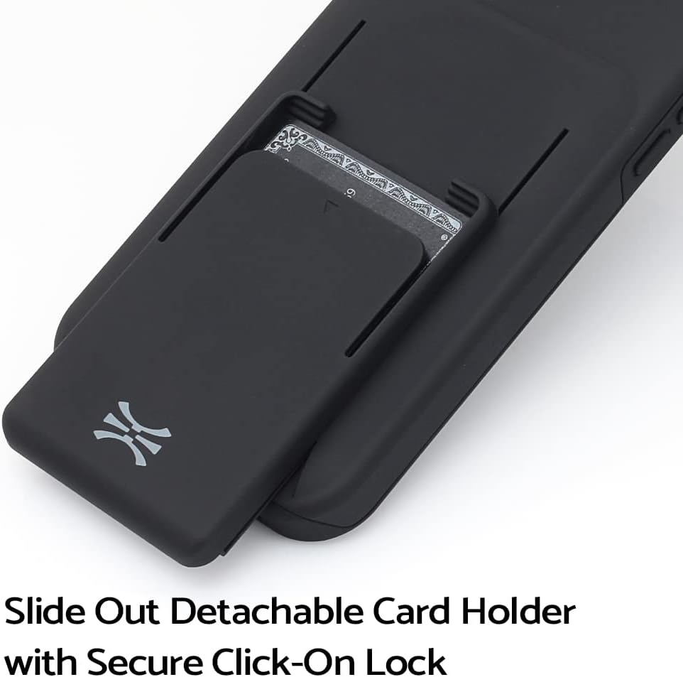 TORU CX PRO – Funda para iPhone 13 Pro con tarjetero  Cartera deslizante desmontable para 3 tarjetas  Funda protectora delgada a prueba de golpes