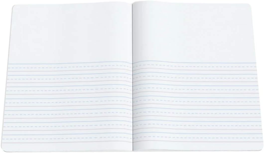 1InTheOffice Cuaderno de composición primaria K-2, cuaderno de composición de jardín de infantes, 100 hojas, rojomármol, 7.5 x 9.75 pulgadas,