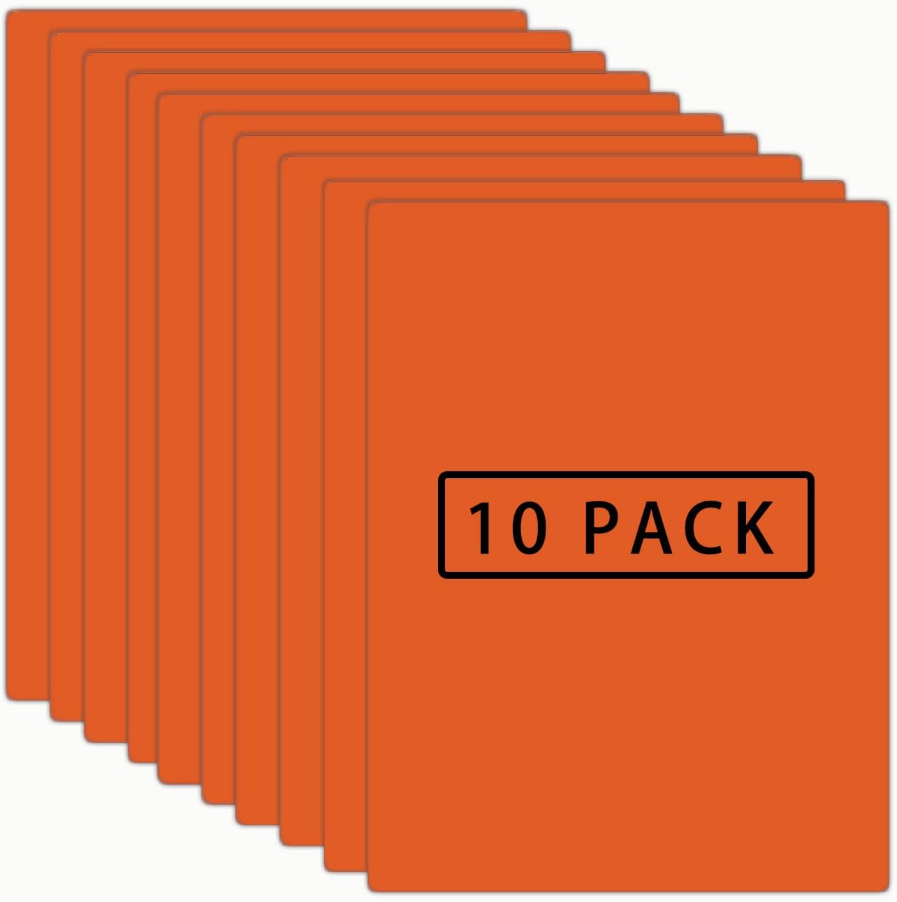 Paquete de 10 láminas de vinilo de transferencia de calor HTV naranja 10 hojas de 12 x 10 pulgadas – Vinilo naranja para planchar para camisetas,