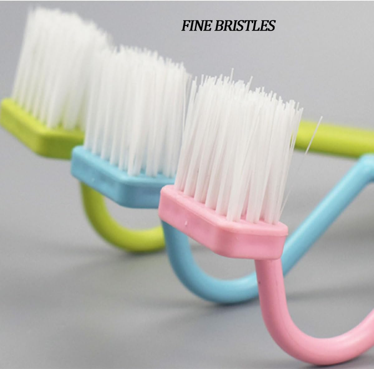 3 cepillos de plástico curvados pequeños para inodoro, cepillos de limpieza de plástico para baño, adecuados para limpiar bordes de inodoro, borde