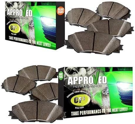 K37476-FRP Kit de rotor y almohadilla de freno de disco con recubrimiento en polvo negro perforado y ranurado delantero y trasero para modelos Kia