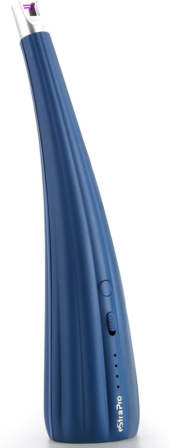 eStraPro Encendedores cargables a prueba de viento para velas con LED, pantalla de alimentación, elegante y duradero, herramienta esencial para
