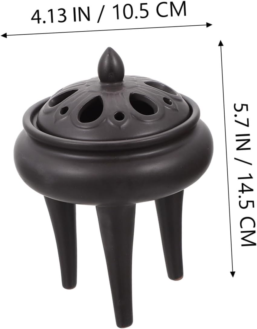 IMIKEYA Quemador de incienso con trípode, cono, quemador de incienso, decoración de escritorio, cascada, quemador de incienso de mesa, quemador de
