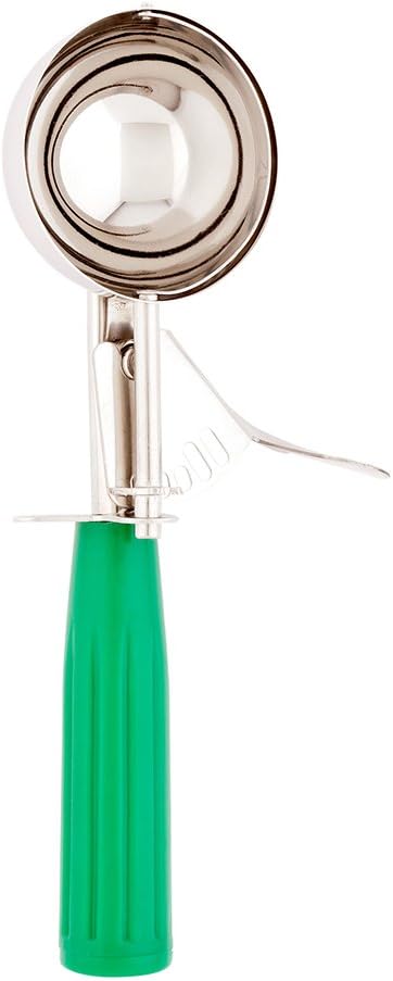 Cucharón de porciones de acero inoxidable de agarre cómodo con mango ambidiestro