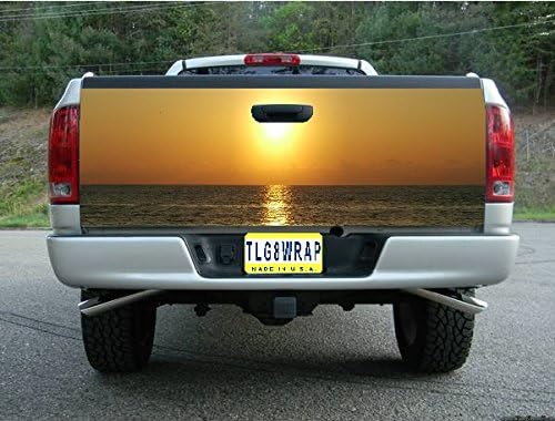 GRAPHIX EXPRESS Calcomanía para puerta trasera de camioneta (T171 Ocean Sunset) para puerta trasera, calcomanías para camionetas, calcomanías