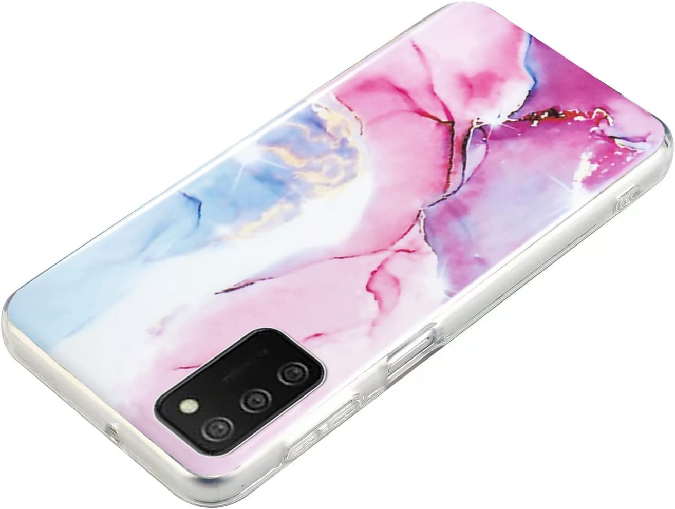Funda compatible con Samsung Galaxy A03s, diseño de mármol mate, delgada, elegante, suave, flexible, funda protectora de TPU con tecnología IMD con