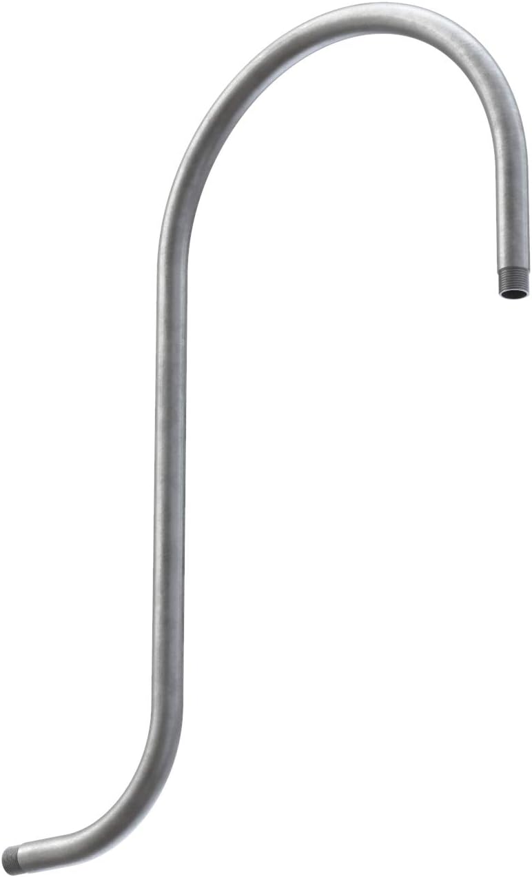 Steel Lighting Co. Topanga – Luz de granero  Montaje en pared al aire libre  Cúpula de 14 pulgadas  Cuello de cisne ascendente  Luz de garaje de