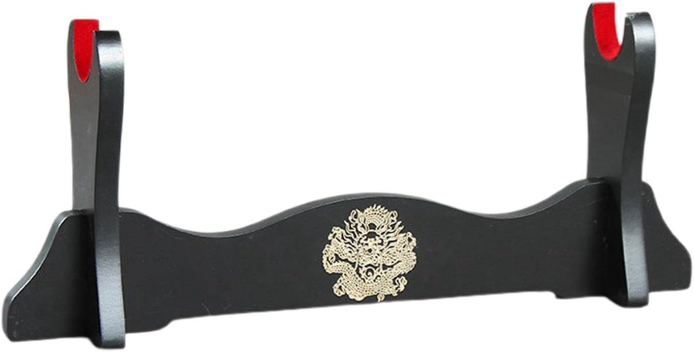 Soporte de espada de madera, soporte decorativo, soporte de exhibición horizontal, soporte de marco de madera para Tanto Wakizashi Dojo Room Home, 1