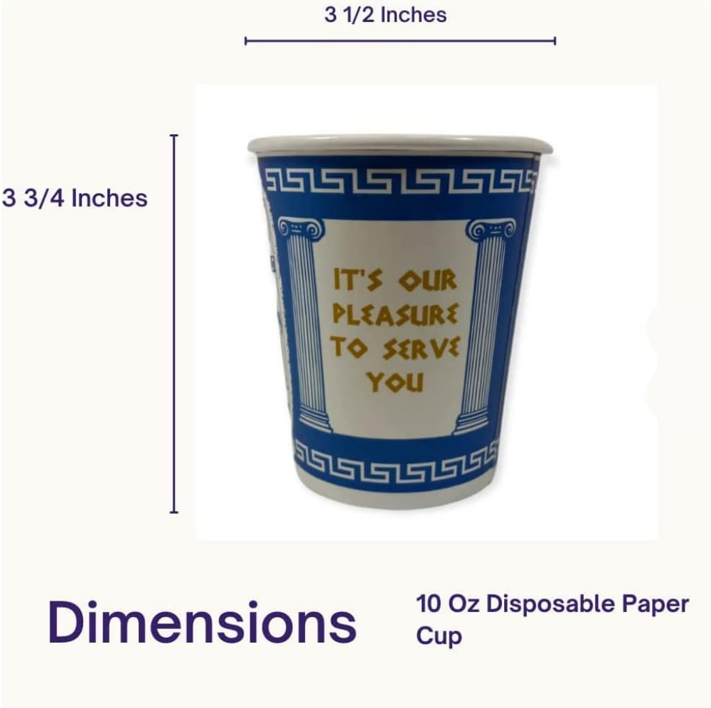 Paquete de 50 Vasos de café de papel New York de 10 onzas, taza de café de papel desechable con tapas, bebidas calientesfrías