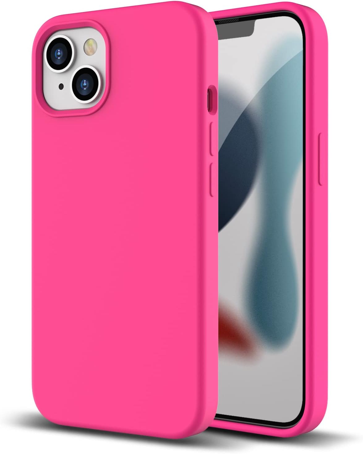 Zuslab Funda de silicona real compatible con Apple iPhone 13 de 6.1 pulgadas (2021), silicona líquida antiarañazos, goma de gel, a prueba de golpes,