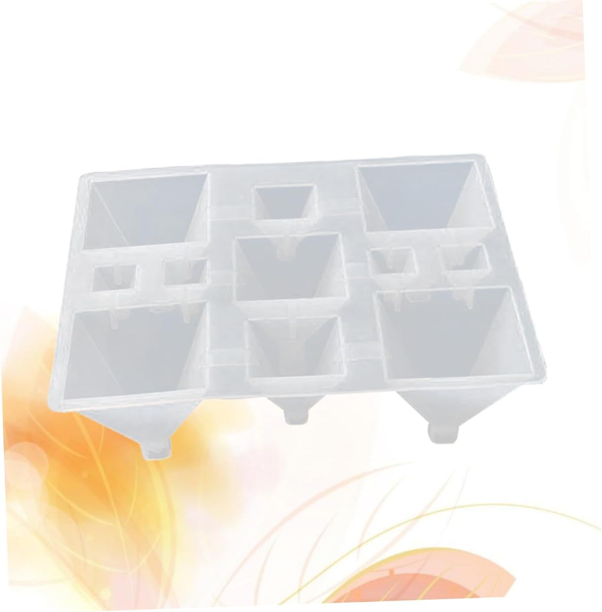 VILLCASE 2 moldes de silicona para resina súper pirámide de silicona DIY suministros de fabricación de pasteles para gelatinas vela cónica molde de