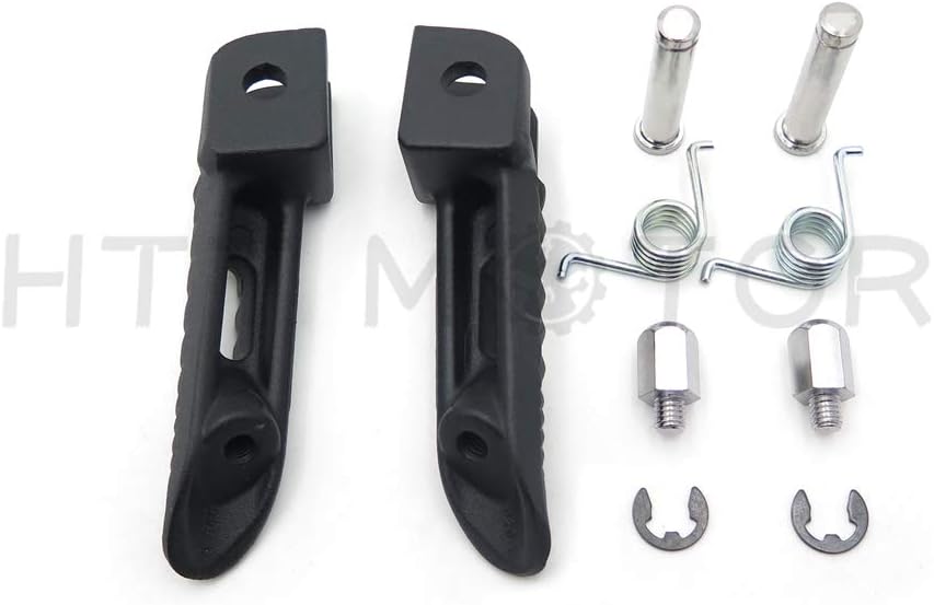 HTTMT MT390-025 – Reposapiés delantero negro compatible con Suzuki Gsx-R Gsxr 600 750 1000 2000-2011