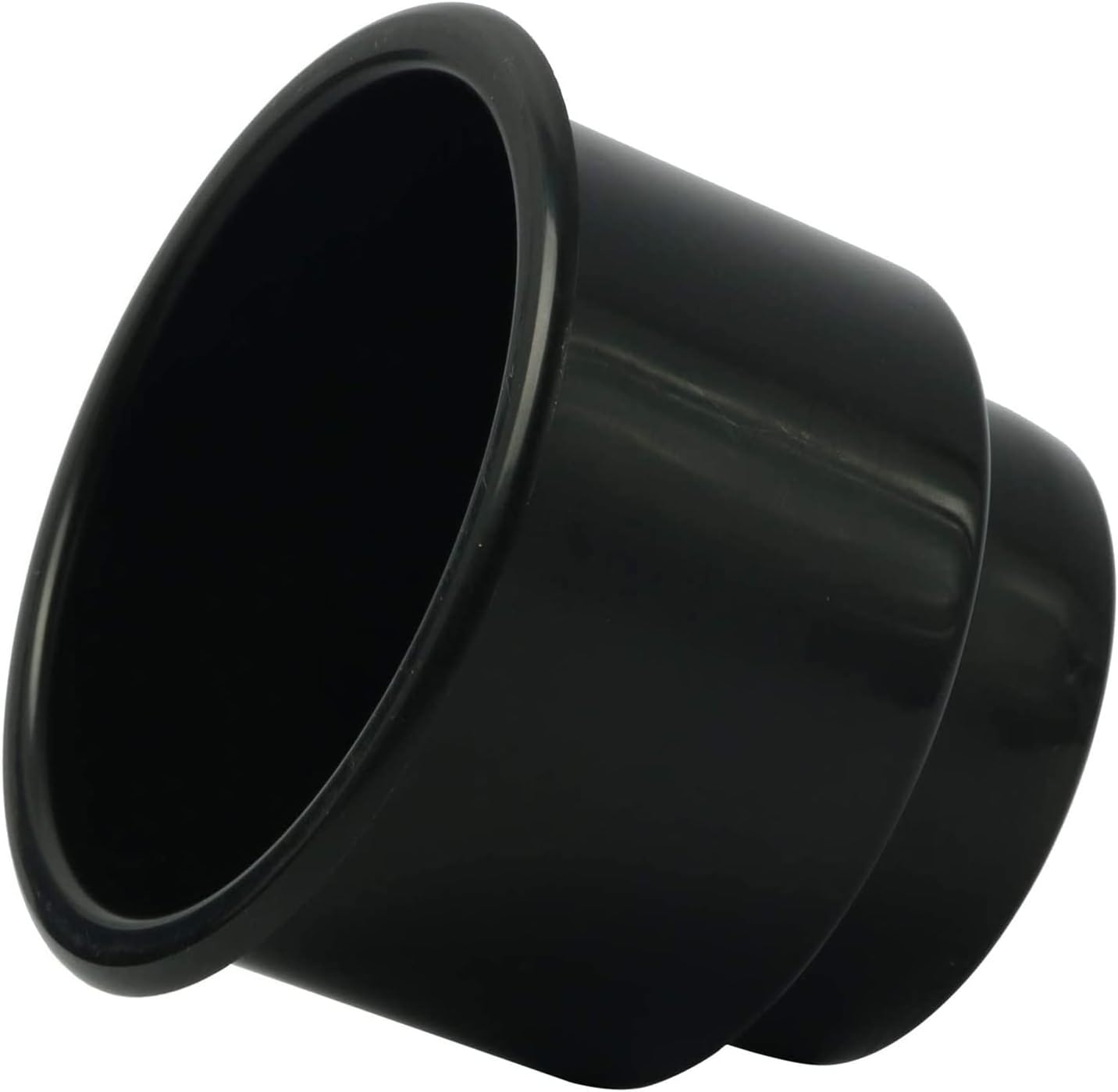 NovelBee 6 portavasos de plástico negro, soporte empotrado para bebidas con drenaje para barco, camión, automóvil, cámper, caravana, caravana