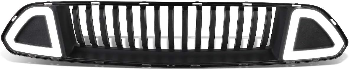 DNA MOTORING GRF-LB-FM15-2 – Rejilla superior triangular LED DRL para parachoques delantero, para parachoques delantero, compatible con Ford Mustang
