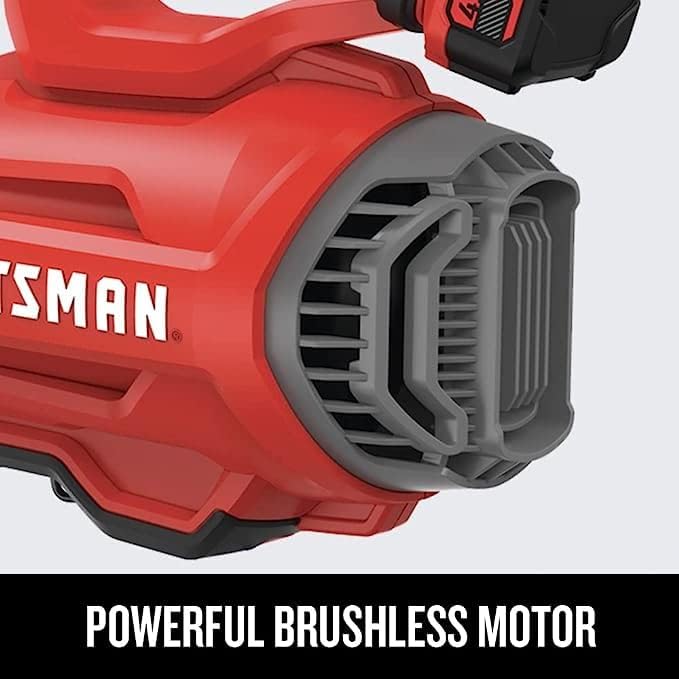 CRAFTSMAN Soplador de hojas inalámbrico de 20 V MAX, batería y cargador incluidos (CMCBL720M1) Rojo