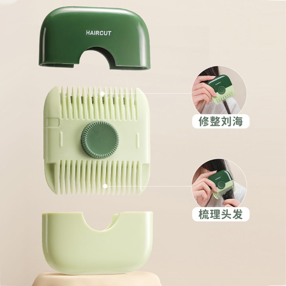Paquete de 2 recortadores de cabello divididos, 2 en 1 con cubierta protectora de ABS, recortadora de pelo de puntas abiertas, diseño a prueba de