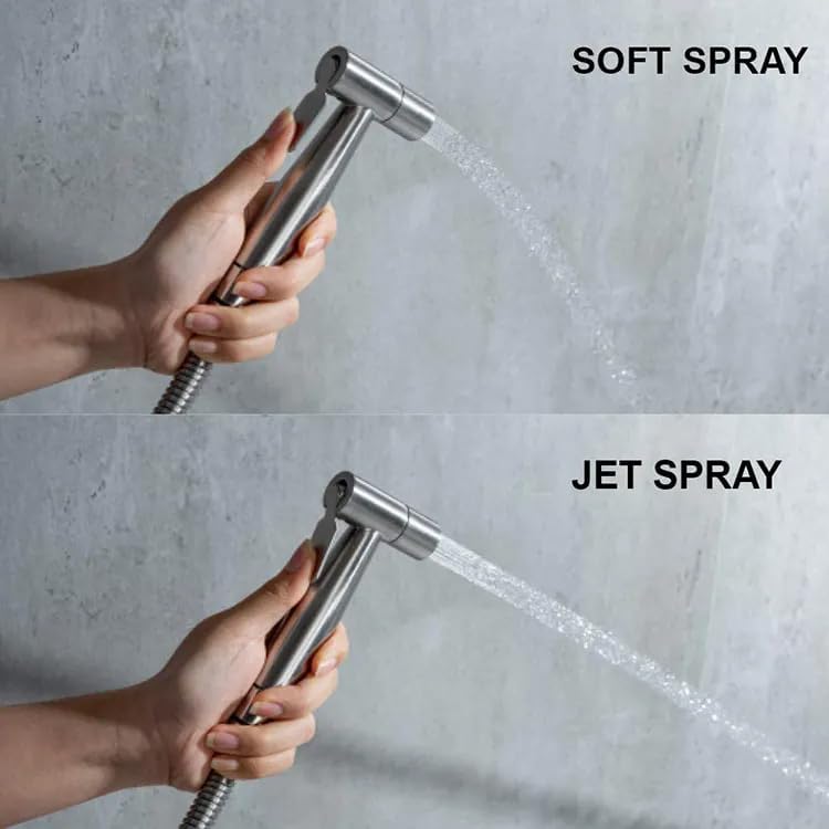 Pulverizador de bidé de mano para inodoro. Juego completo. Presión de agua ajustable. Adecuado para pañales de tela para bebés y lavado femenino,