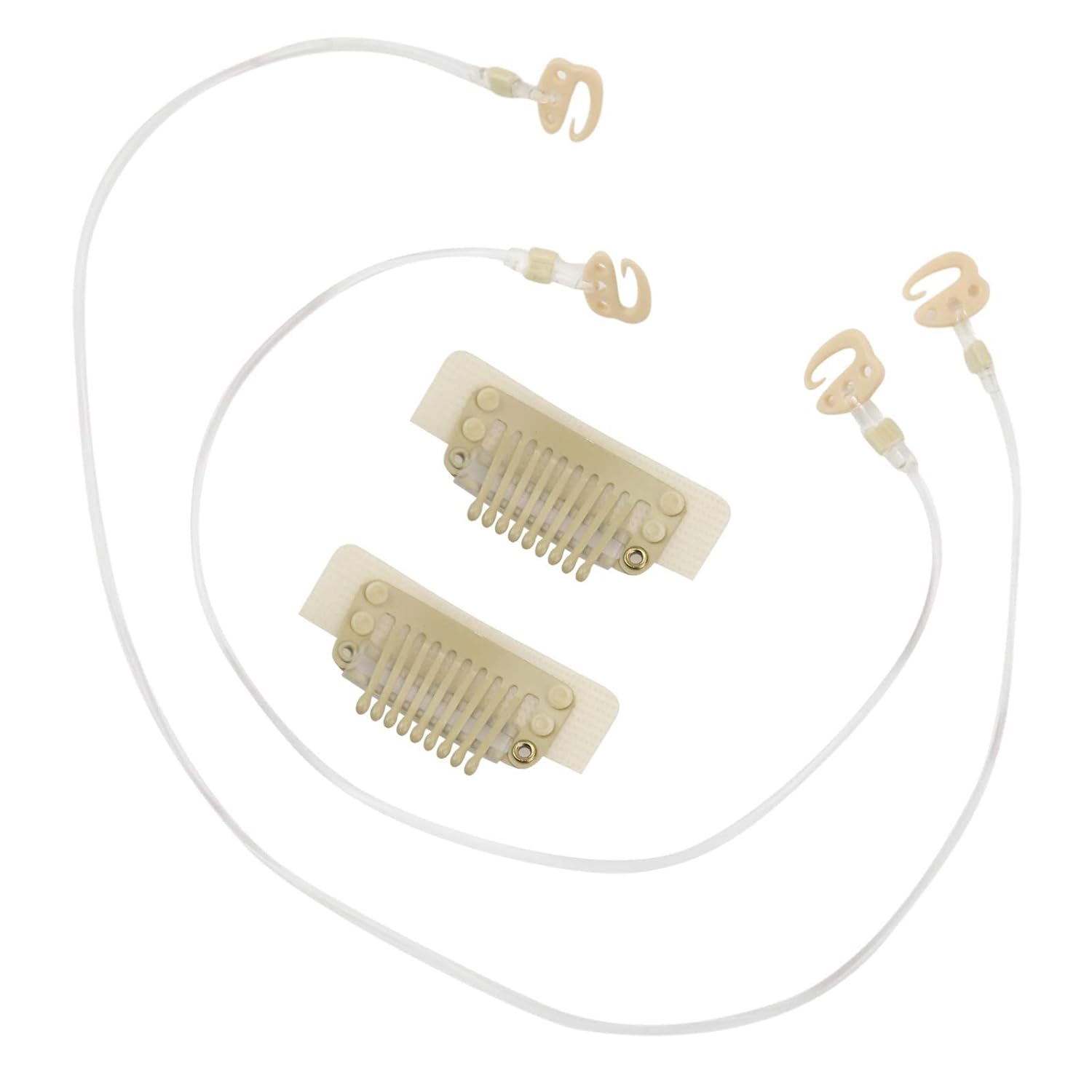 Fshine – Pinzas adhesivas de color rubio de repuesto para extensiones de cabello de alambre (hilo de nailon invisible, 2 hilos elásticos, 3 hilos no