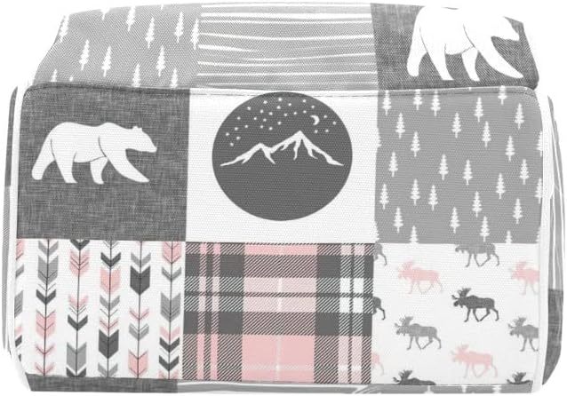 Antler Little Man Woodland – Bolsas de pañales a cuadros con nombre para mamá, mochila de lactancia, bolsas de bebé, regalos para mujeres, Multi 2,