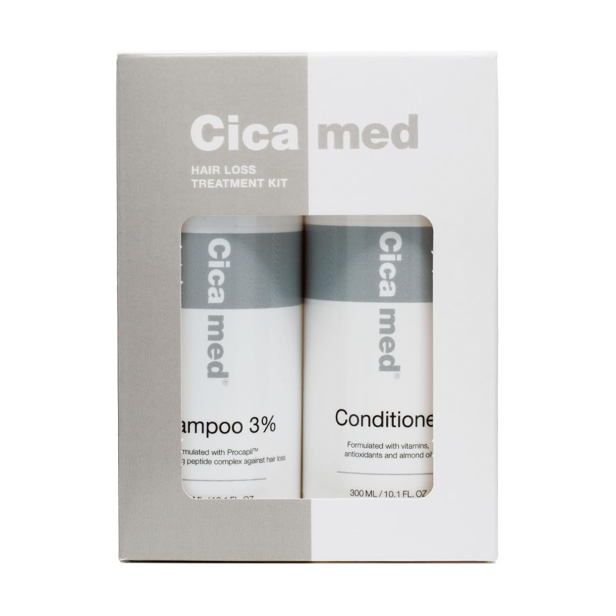 Tratamiento de pérdida de cabello, champú 3% Procapil y acondicionador Set, Cicamed Organic Science