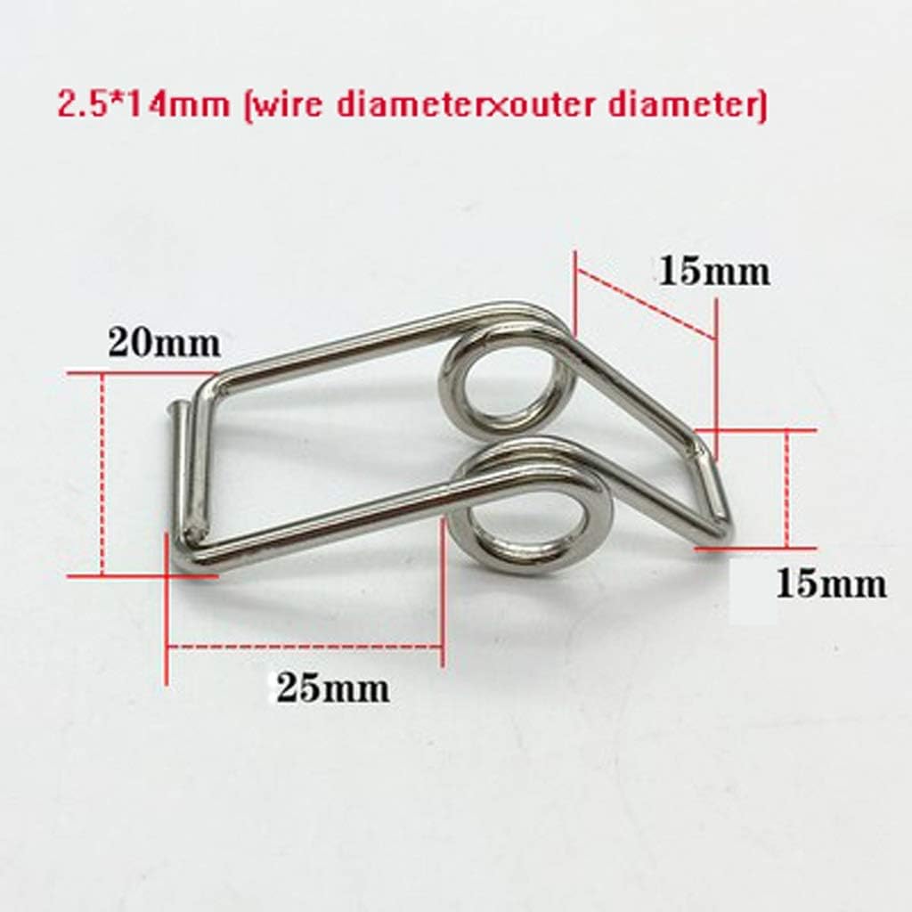 Nostalgie Flexible 2pcs multifuncional resorte de torsión de acero doble muelles de torsión 0.079 in diámetro de alambre duradero (longitud