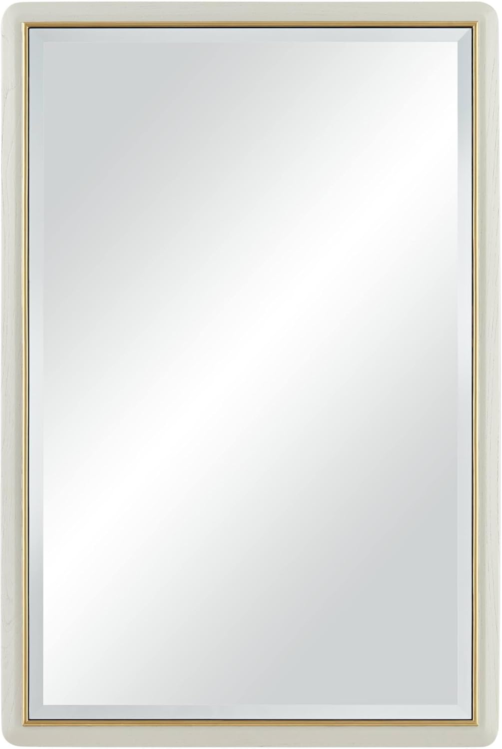 Noble Park Rodgers – Espejo de pared rectangular dorado beige mate de 28 x 42 pulgadas