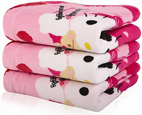 Kitty Hello Lovely Towel set 2pcs 30.8 X 15.2 100% cotton ducha de baño Rojo
