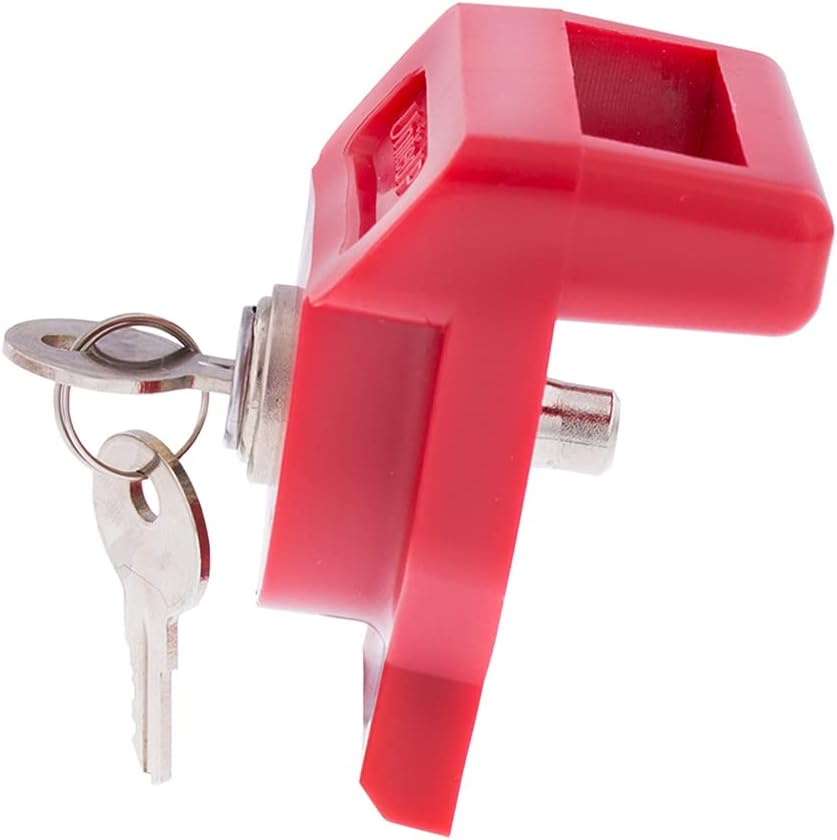 United Pacific 90630 Cerradura de mano Glad de plástico resistente, con llave similar (KA), cilindro de bloqueo sobremoldeado, dispositivo de