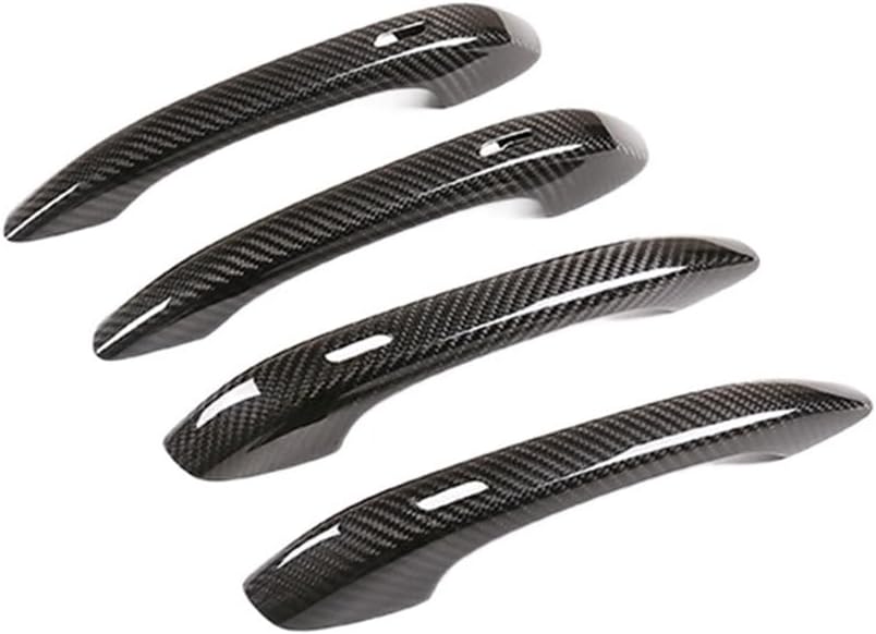 AkosOL Compatible for Porsche Macan 2014-2023 Dry Carbon Fiber Car Exterior Door Handle Cover Trim Sticker Accessories (with Holes)