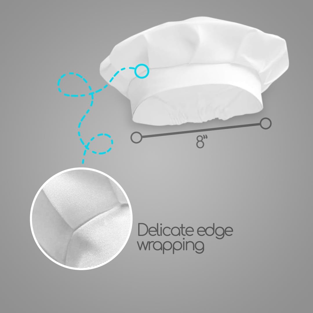 4 piezas de sombrero y delantal de chef para niños, delantales de cocina para niños incluyen 3 delantales blancos y 1 negro con sus sombreros,