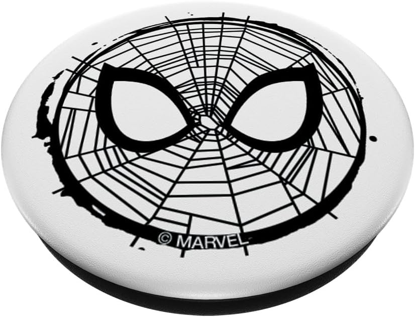 Máscara de Spider-Man de Marvel, agarre y soporte para teléfonos y tabletas, Negro