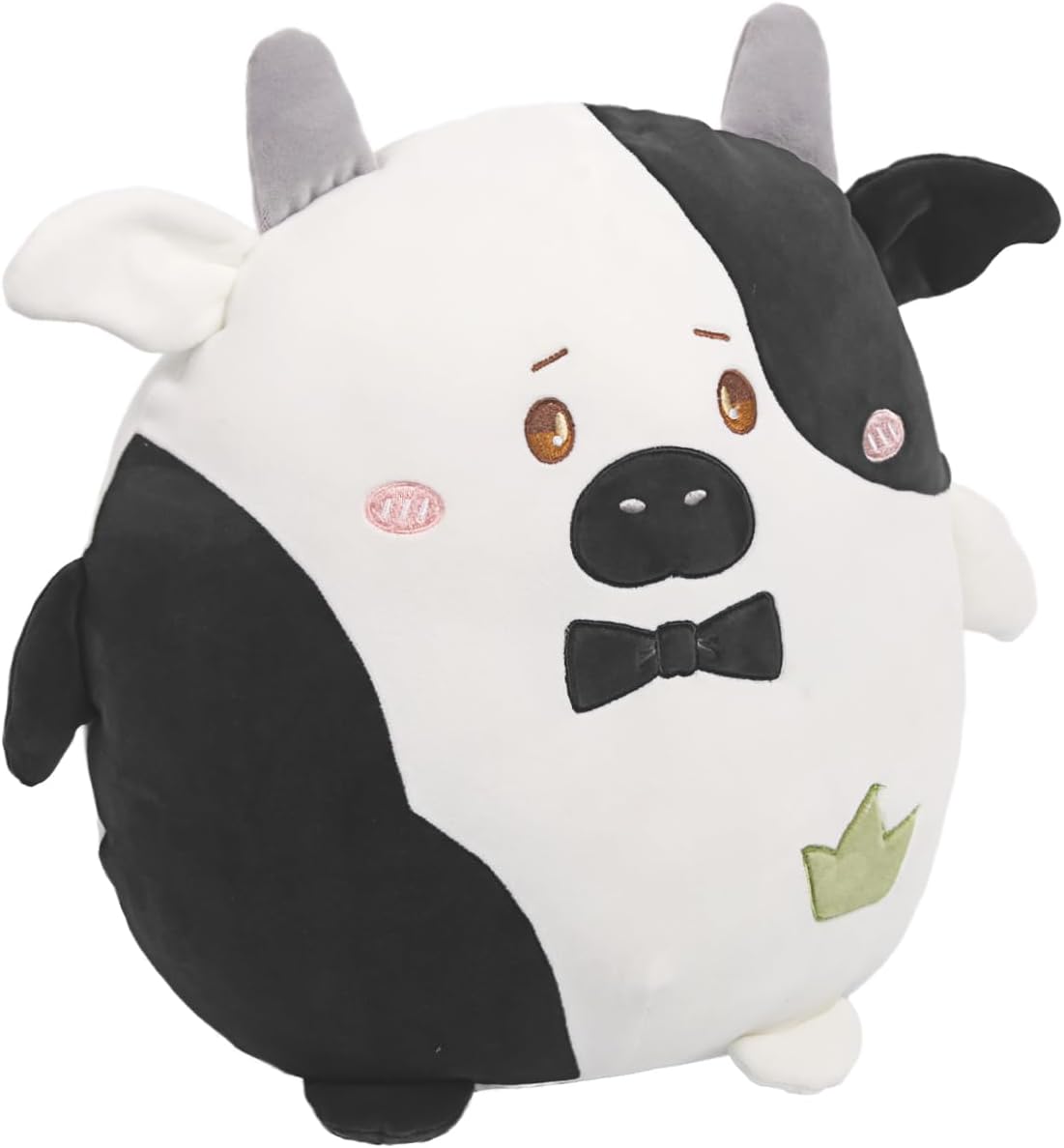 ARELUX Almohada suave de peluche de anime de vaca blanca y negra de 18 pulgadas, lindo juguete de peluche kawaii, decoración de habitación,