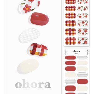 ohora – Tiras de uñas de gel semicurado, larga duración, fácil de aplicar y quitar, con 2 toallitas húmedas para preparación, lima y palito (modelo ohora – Tiras de uñas de gel semicurado, larga duración, fácil de aplicar y quitar, con 2 toallitas húmedas para preparación, lima y palito (modelo
