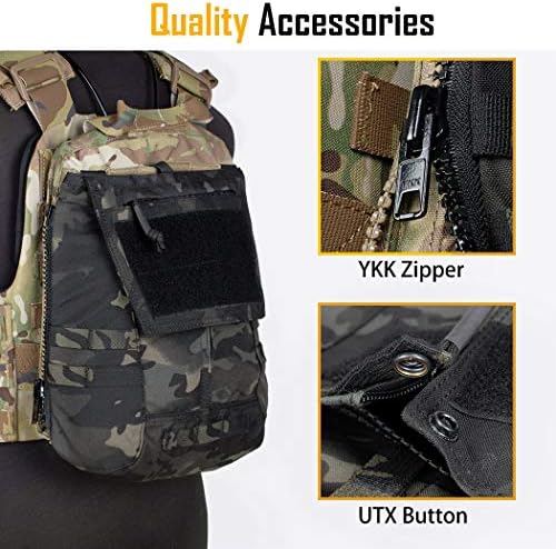 IDOGEAR Táctica Zip-on panel bolsa militar mochila chaleco accesorio bolsa para CPC AVS JPC2.0