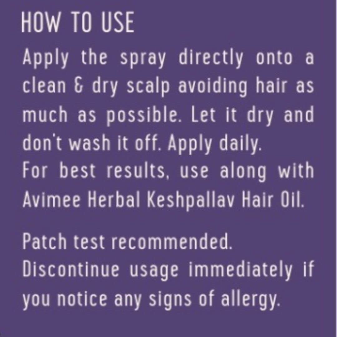 Avimee Herbal Spray para el cuero cabelludo PV 1 para todo tipo de cabello  Promueve el crecimiento del cabello  Reduce la caída del cabello (3.4 fl
