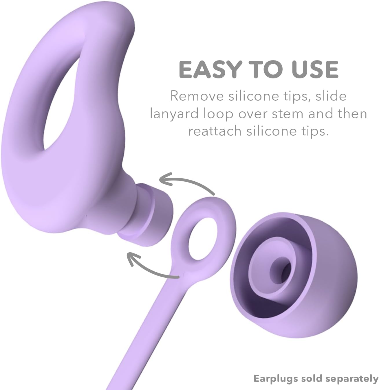 Cordón para tapones para los oídos, suave y duradero, flexible de silicona de alta calidad, funciona con la mayoría de tapones para los oídos con