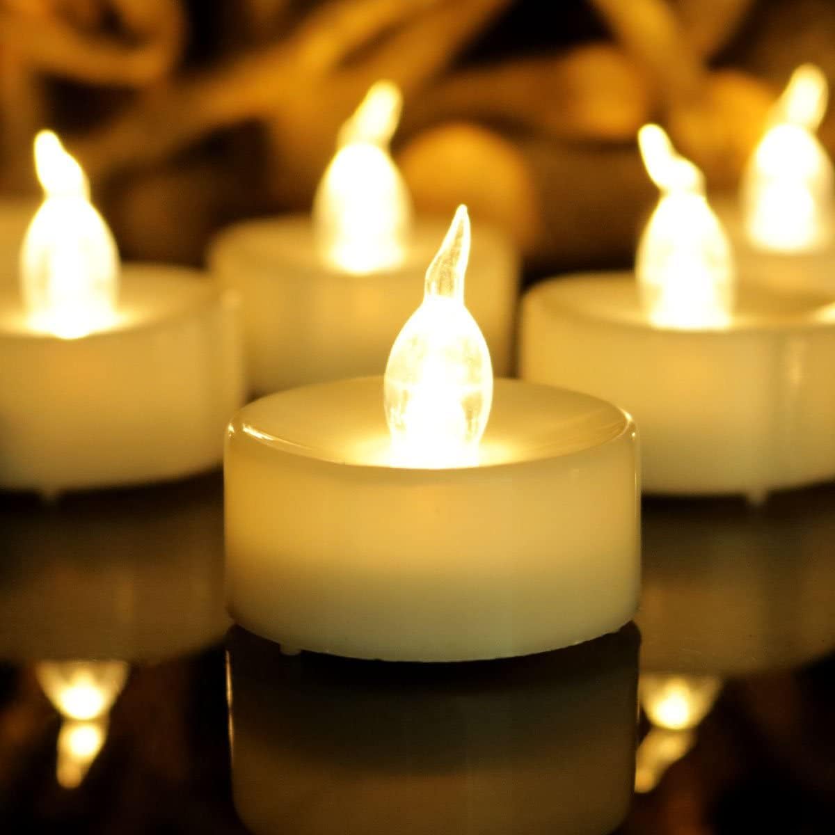 12 velas votivas a pilas con temporizador de 6 horas encendidas 18 horas apagadas para Navidad, Acción de Gracias, hogar, boda, fiesta, decoración