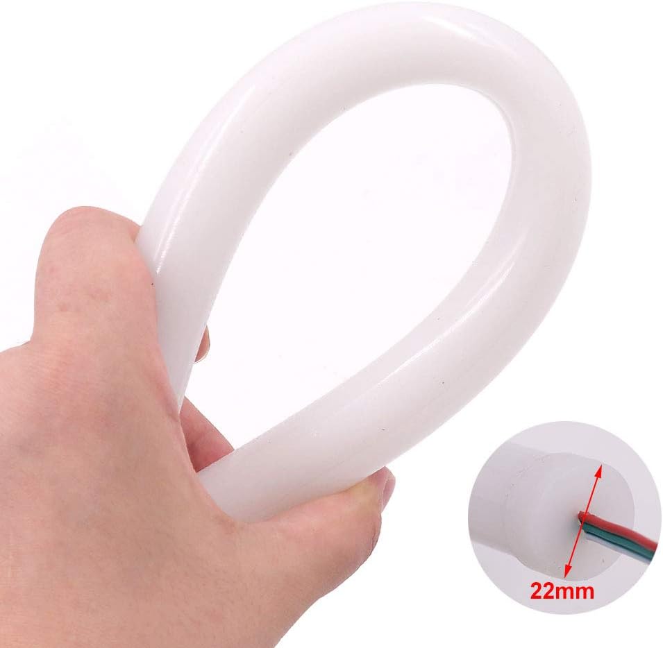 XUNATA Cuerda de luz LED RGB de neón, 6.6 pies de píxel inteligente direccionable individualmente SK6812 60 LEDsm, letrero de neón, DC 5V
