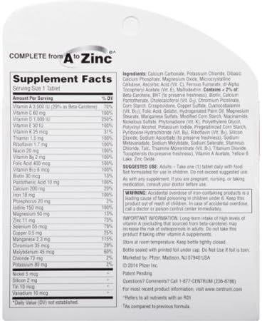 Centrum Multivitaminas avanzadas – 60 Tabletas