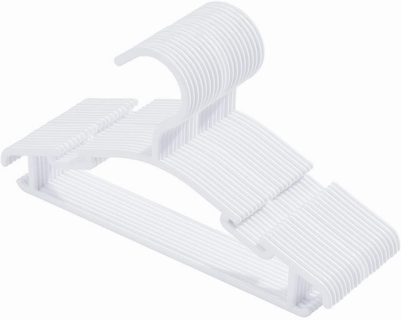 Paquete de 20 perchas blancas para armario de bebé, antideslizantes, para ropa de bebé, regalo de ropa para recién nacidos, colgador de plástico
