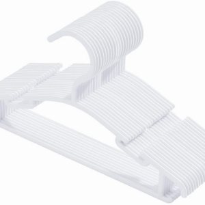 Paquete de 20 perchas blancas para armario de bebé, antideslizantes, para ropa de bebé, regalo de ropa para recién nacidos, colgador de plástico Paquete de 20 perchas blancas para armario de bebé, antideslizantes, para ropa de bebé, regalo de ropa para recién nacidos, colgador de plástico