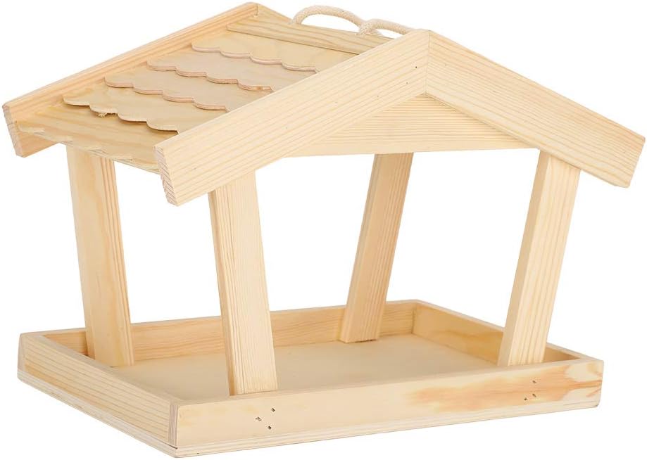 Fydun Casa de pájaros de madera pequeña jardín al aire libre caja de anidación de pájaros casa de pájaros suministros para mascotas casa de madera