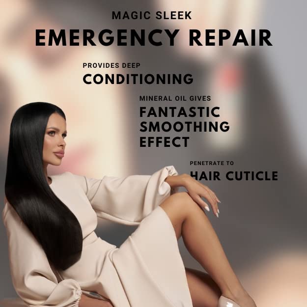 MagicSleek Mascarilla hidratante reparadora de emergencia para el cabello, tratamientos intensos de acondicionamiento profundo, para todo tipo de