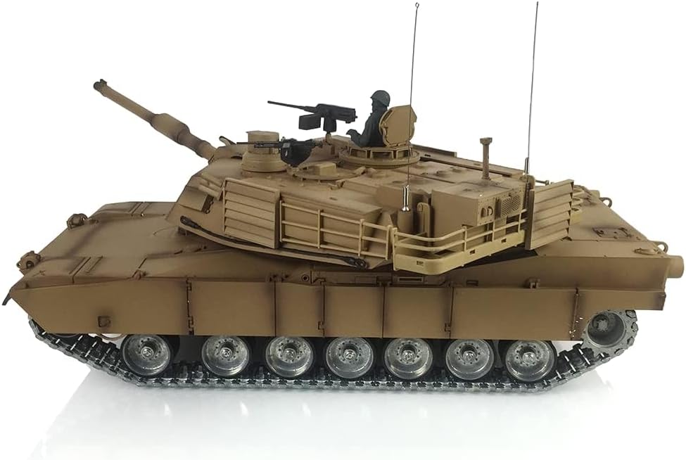 wheelfun Heng Long RC Tank 116 7.0 Abrams RTR RC Tanque 3918 360  Torreta Barril Recoil Metal Track